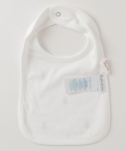 POLO RALPH LAUREN CHILDRENSWEAR（ポロ ラルフ ローレン チルドレンズウェア）の「Polo ポニー コットン インターロック ビブ（スタイ/よだれかけ・キッズ・ホワイト・ONE）」の2枚目の写真