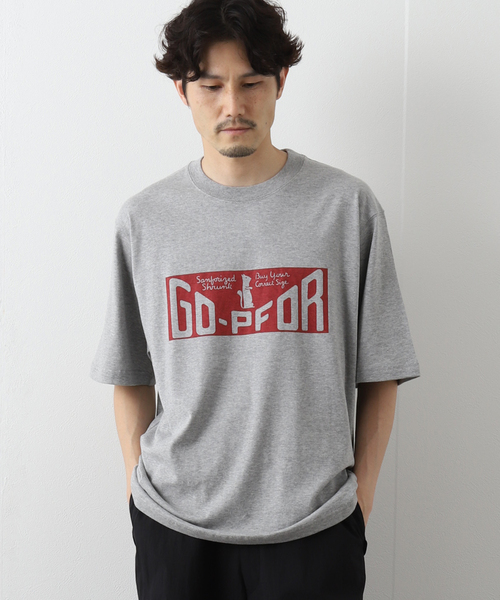 417 EDIFICE（フォーワンセブンエディフィス）の「【GO-PFOR / ゴー・ファー】別注 ボックスプリント Tシャツ（Tシャツ/カットソー・メンズ・ブラック/ホワイト/グレー・SMALL/MEDIUM/LARGE）」の3枚目の写真