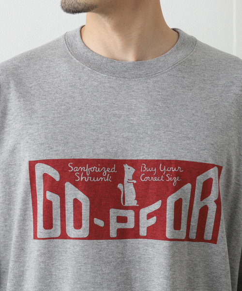 417 EDIFICE（フォーワンセブンエディフィス）の「【GO-PFOR / ゴー・ファー】別注 ボックスプリント Tシャツ（Tシャツ/カットソー・メンズ・ブラック/ホワイト/グレー・SMALL/MEDIUM/LARGE）」の8枚目の写真