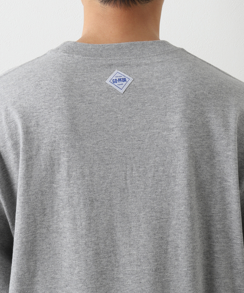 417 EDIFICE（フォーワンセブンエディフィス）の「【GO-PFOR / ゴー・ファー】別注 ボックスプリント Tシャツ（Tシャツ/カットソー・メンズ・ブラック/ホワイト/グレー・SMALL/MEDIUM/LARGE）」の9枚目の写真