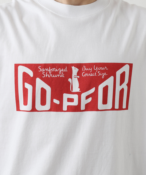 417 EDIFICE（フォーワンセブンエディフィス）の「【GO-PFOR / ゴー・ファー】別注 ボックスプリント Tシャツ（Tシャツ/カットソー・メンズ・ブラック/ホワイト/グレー・SMALL/MEDIUM/LARGE）」の15枚目の写真