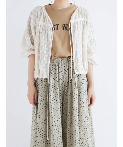 Samansa Mos2(サマンサ モスモス)の「メッシュ前後着ブラウス(シャツ/ブラウス・レディース・ブラック/オリーブ/キナリ・フリ-)」の13枚目の写真