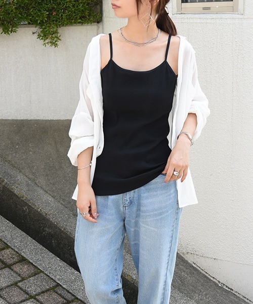 and it_(アンドイット)の「カップ付きインナー タンクトップ キャミソール(タンクトップ・レディース・ホワイト系1/ホワイト系2/ブラック系1/ブラック系2/グレー系1/グレー系2/グリーン系1/グリーン系2・M/L)」の21枚目の写真
