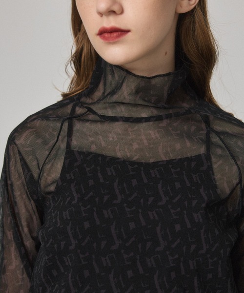 PUBLIC TOKYO（パブリックトウキョウ）の「ジオメプリントシアーカットソー/ウォッシャブル（Tシャツ/カットソー・レディース・ブラウン/ブラック・FREE）」の16枚目の写真