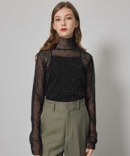 PUBLIC TOKYO（パブリックトウキョウ）の「ジオメプリントシアーカットソー/ウォッシャブル（Tシャツ/カットソー・レディース・ブラウン/ブラック・FREE）」の12枚目の写真