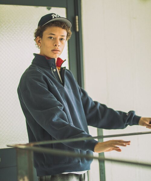 Champion × JS by SUPER MARKET】別注 ハーフジップ スウェット