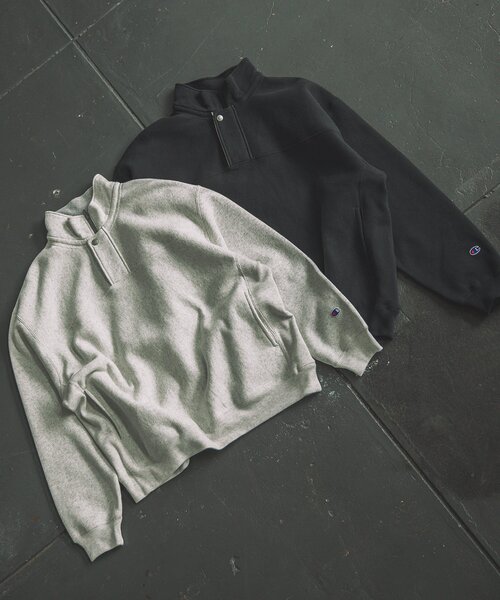 Champion(チャンピオン)の「【Champion × JS by SUPER MARKET】別注 ハーフジップ スウェット(スウェット・メンズ・ブラック/ネイビー/グレー/カーキ・MEDIUM/LARGE/X-LARGE)」の12枚目の写真