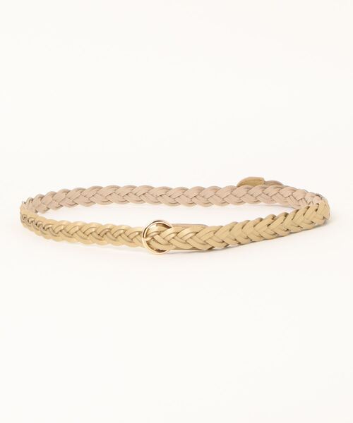 STYLEBLOCK（スタイルブロック）の「編み込みデザインゴールドバックルベルト（ベルト・レディース・ゴールド/ホワイト/ブルー/ダークブラウン/カーキ/ブラック/ライトブラウン/シルバー・FREE）」の8枚目の写真