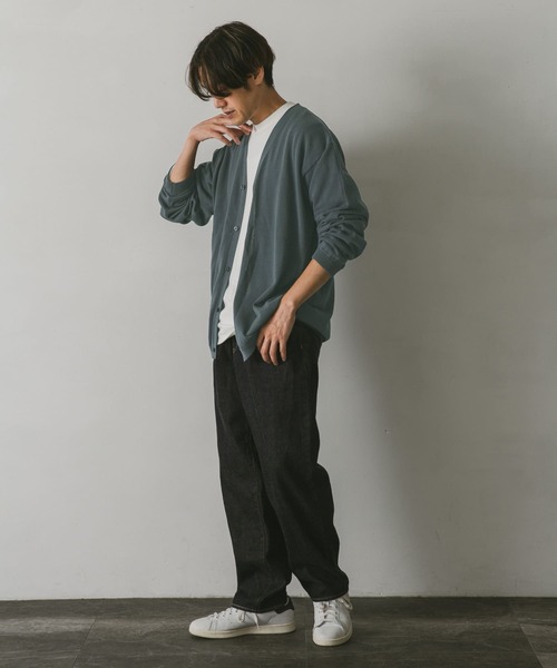 URBAN RESEARCH DOORS(アーバンリサーチドアーズ)の「強撚Vネックカーディガン(カーディガン/ボレロ・メンズ・ネイビー/グレー/ブラウン系その他/ブルー系その他・MEDIUM/LARGE)」の15枚目の写真