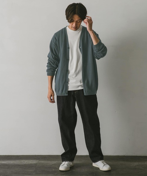 URBAN RESEARCH DOORS(アーバンリサーチドアーズ)の「強撚Vネックカーディガン(カーディガン/ボレロ・メンズ・ネイビー/グレー/ブラウン系その他/ブルー系その他・MEDIUM/LARGE)」の5枚目の写真