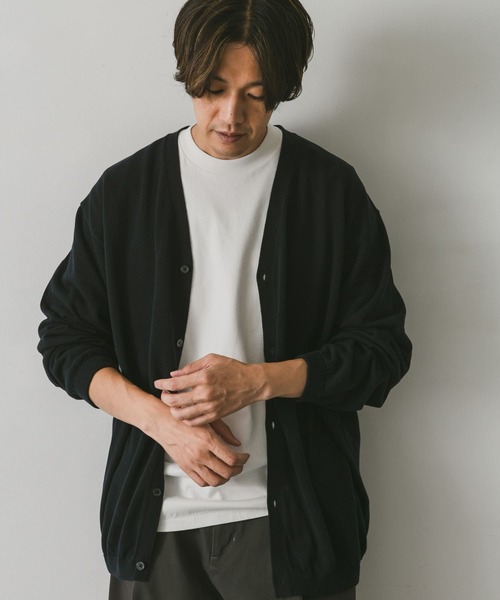 URBAN RESEARCH DOORS(アーバンリサーチドアーズ)の「強撚Vネックカーディガン(カーディガン/ボレロ・メンズ・ネイビー/グレー/ブラウン系その他/ブルー系その他・MEDIUM/LARGE)」の11枚目の写真