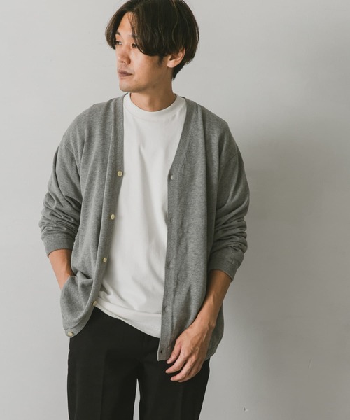 URBAN RESEARCH DOORS(アーバンリサーチドアーズ)の「強撚Vネックカーディガン(カーディガン/ボレロ・メンズ・ネイビー/グレー/ブラウン系その他/ブルー系その他・MEDIUM/LARGE)」の20枚目の写真