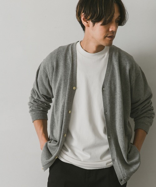 URBAN RESEARCH DOORS(アーバンリサーチドアーズ)の「強撚Vネックカーディガン(カーディガン/ボレロ・メンズ・ネイビー/グレー/ブラウン系その他/ブルー系その他・MEDIUM/LARGE)」の12枚目の写真