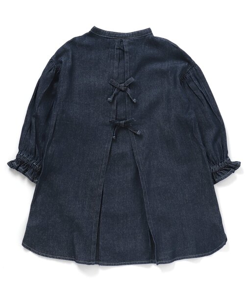 BREEZE（ブリーズ）の「シャツワンピース（シャツワンピース・キッズ・アイボリー/インディゴブルー・100/90/120/130/140/110/80）」の3枚目の写真