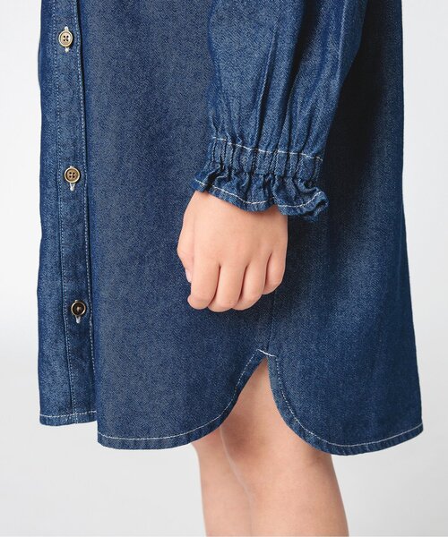 BREEZE（ブリーズ）の「シャツワンピース（シャツワンピース・キッズ・アイボリー/インディゴブルー・100/90/120/130/140/110/80）」の22枚目の写真