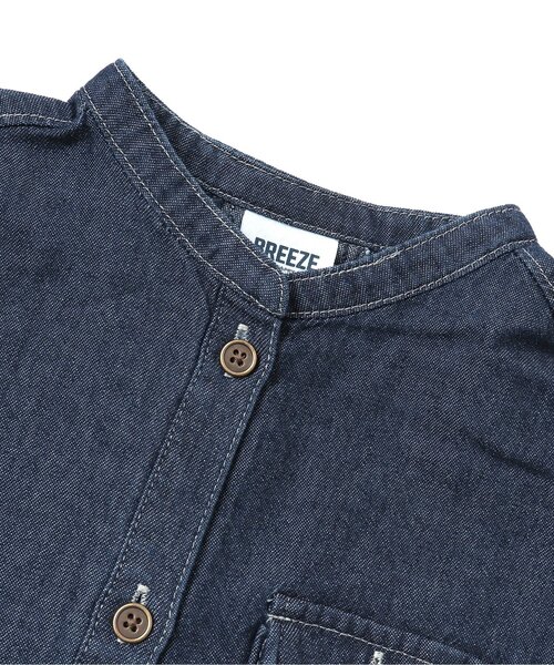 BREEZE（ブリーズ）の「シャツワンピース（シャツワンピース・キッズ・アイボリー/インディゴブルー・100/90/120/130/140/110/80）」の18枚目の写真