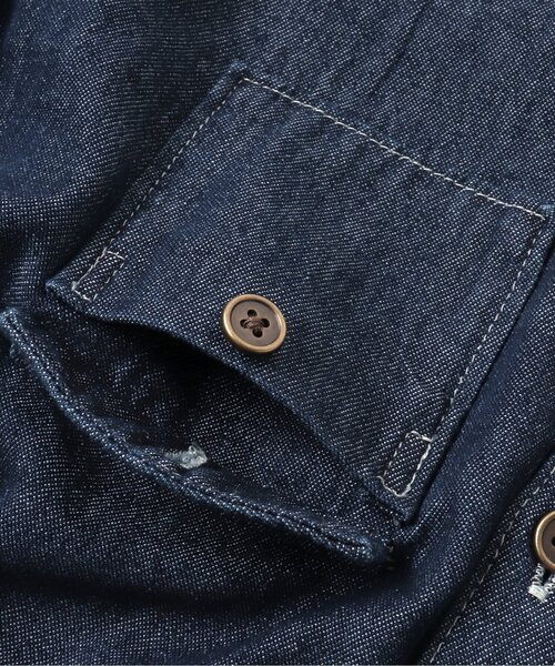 BREEZE（ブリーズ）の「シャツワンピース（シャツワンピース・キッズ・アイボリー/インディゴブルー・100/90/120/130/140/110/80）」の16枚目の写真