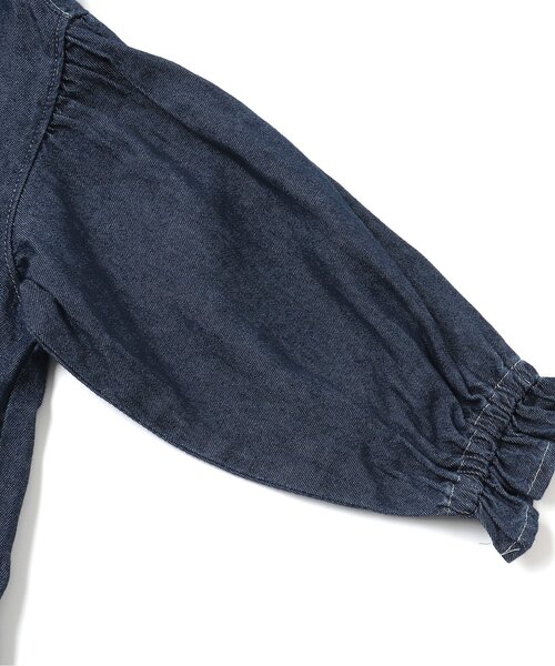 BREEZE（ブリーズ）の「シャツワンピース（シャツワンピース・キッズ・アイボリー/インディゴブルー・100/90/120/130/140/110/80）」の14枚目の写真