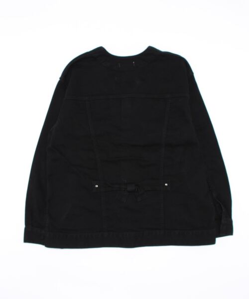 H.A.K(ハク)の「9.5オンスストレッチデニム パールリベットGジャン(デニムジャケット・レディース・ブラック/ブルー・FREE)」の4枚目の写真