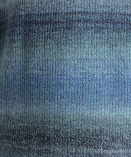 HARE（ハレ）の「グラデボーダーニット(HARE)（ニット/セーター・メンズ・ブルー系その他/ブラック系その他・FREE）」の7枚目の写真