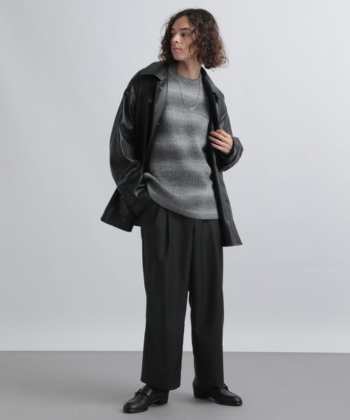 HARE（ハレ）の「グラデボーダーニット(HARE)（ニット/セーター・メンズ・ブルー系その他/ブラック系その他・FREE）」の13枚目の写真