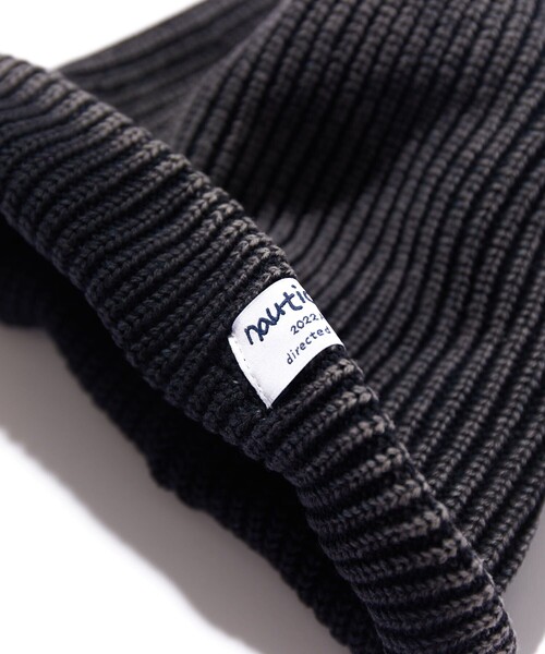 NAUTICA（ノーティカ）の「NAUTICA/ノーティカ Rib Stitch Beanie（ニットキャップ/ビーニー・メンズ・チャコールグレー/ベージュ/ネイビー・ﾌﾘ-）」の5枚目の写真