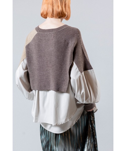 オズモーシス（OSMOSIS）/切替レイヤードニットプルオーバー OSMOSIS（オズモーシス）の「切替レイヤードニットプルオーバー