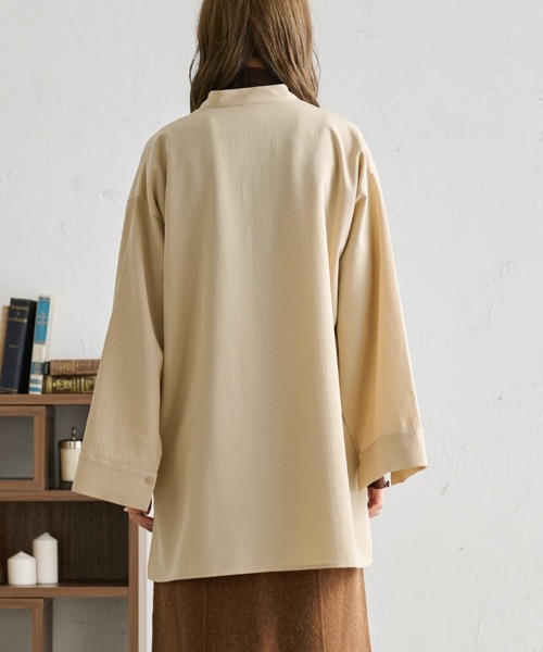 Ambre Neige(アンブルネージュ)の「袖スリットシャツ/【WEB/EC限定商品】(シャツ/ブラウス・レディース・ダークブラウン/ベージュ/アイボリー/ライトグリーン・FREE)」の13枚目の写真