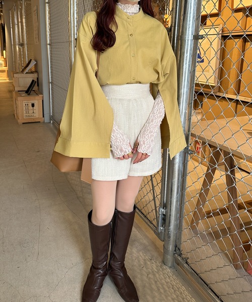 Ambre Neige(アンブルネージュ)の「袖スリットシャツ/【WEB/EC限定商品】(シャツ/ブラウス・レディース・ダークブラウン/ベージュ/アイボリー/ライトグリーン・FREE)」の20枚目の写真