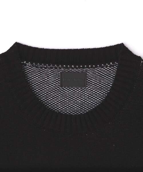 DANKE SCHON（ダンケシェーン）の「DankeSchon/ダンケシェーン/Chidori sidezip Crewneck（ニット/セーター・レディース・ホワイト/ブラック・F）」の16枚目の写真