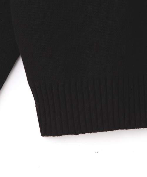 DANKE SCHON（ダンケシェーン）の「DankeSchon/ダンケシェーン/Chidori sidezip Crewneck（ニット/セーター・レディース・ホワイト/ブラック・F）」の7枚目の写真