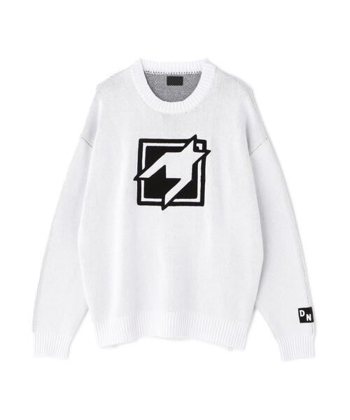 DANKE SCHON（ダンケシェーン）の「DankeSchon/ダンケシェーン/Chidori sidezip Crewneck（ニット/セーター・レディース・ホワイト/ブラック・F）」の11枚目の写真
