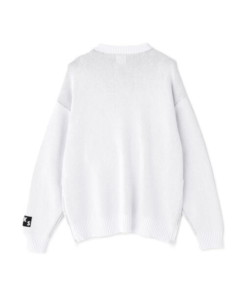 DANKE SCHON（ダンケシェーン）の「DankeSchon/ダンケシェーン/Chidori sidezip Crewneck（ニット/セーター・レディース・ホワイト/ブラック・F）」の13枚目の写真