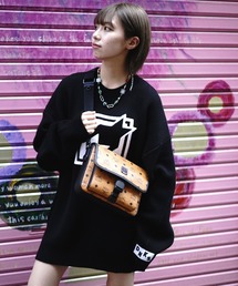 DANKE SCHON | DankeSchon/ダンケシェーン/Chidori sidezip Crewneck(ニット/セーター)