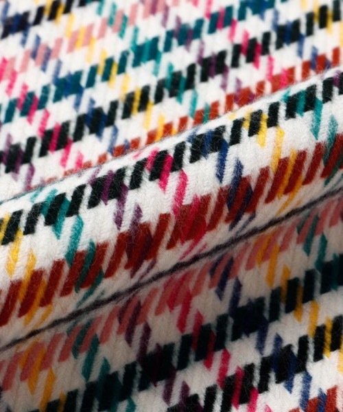 欧州航路（オウシュウコウロ）の「【欧州航路】ライトチェッカーストール（マフラー・レディース・カラフル/ナチュラル・FREE）」の5枚目の写真