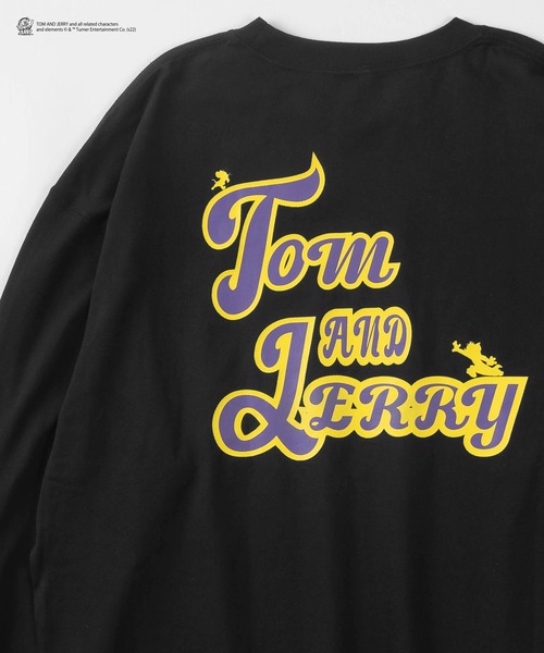 Tom&Jerry(トムアンドジェリー)の「【TOM&JERRY/トムとジェリー】DISCUSコラボ タギング イラストロンT/ ロングスリーブ/ バックプリントロンT(Tシャツ/カットソー・レディース・アッシュグレー/スミクロ/グリーン/ホワイト/ブラック/ワイン・M/L)」の3枚目の写真