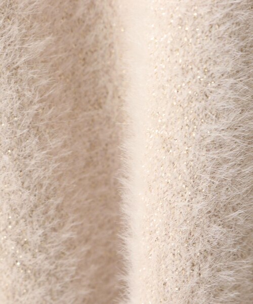 ITS'DEMO(イッツデモ)の「【着丈長め/腰回りカバー/柔らかタッチ】ラメフェザーヤーン着流しカーデ(カーディガン/ボレロ・レディース・ベージュ/サックスブルー/オフホワイト・00)」の10枚目の写真