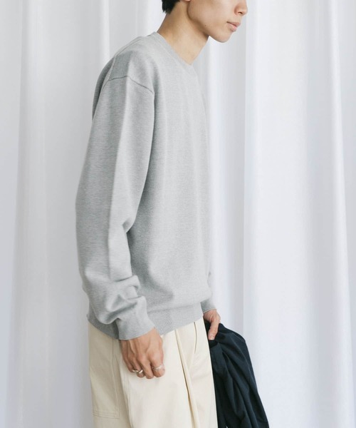 Couleur Meler(クルールメリー)の「Couleur Meler なかじ ソフトタッチニット(ニット/セーター・メンズ・アイボリー/グレー系その他/グリーン・FREE)」の14枚目の写真