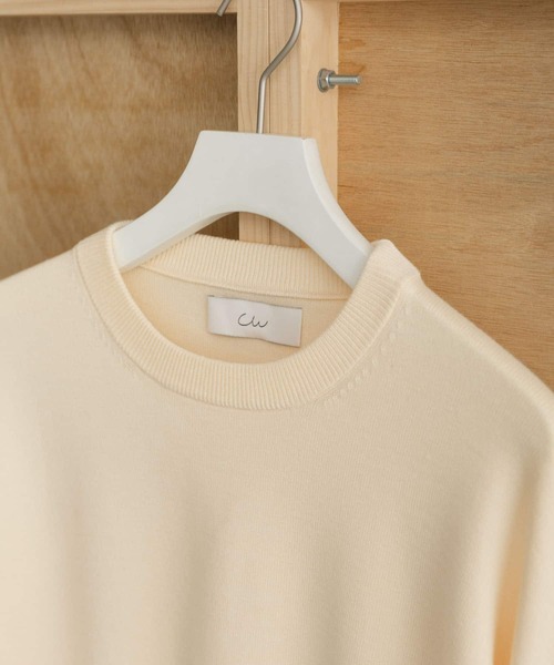 Couleur Meler(クルールメリー)の「Couleur Meler なかじ ソフトタッチニット(ニット/セーター・メンズ・アイボリー/グレー系その他/グリーン・FREE)」の19枚目の写真