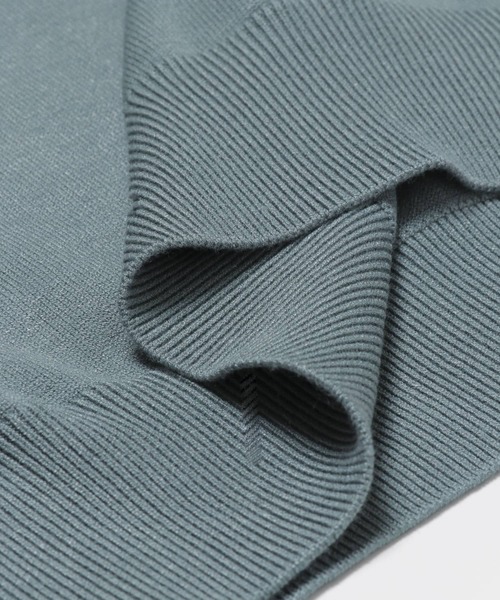 Couleur Meler(クルールメリー)の「Couleur Meler なかじ ソフトタッチニット(ニット/セーター・メンズ・アイボリー/グレー系その他/グリーン・FREE)」の13枚目の写真