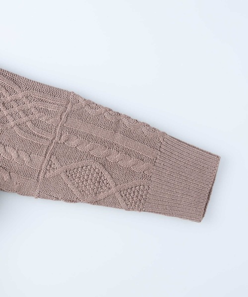 HONEYSUCKLE ROSE（ハニーサックルローズ）の「【HONEYSUCKLE ROSE】フェイクレイヤードニット（ニット/セーター・レディース・オフホワイト/ダークベージュ・M/L）」の5枚目の写真