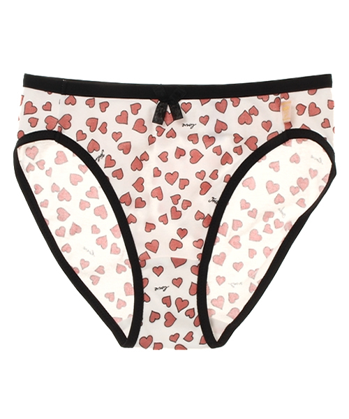 COOKIE fortune LOVE(クッキーフォーチュンラブ)の「ハート柄 スタンダードショーツ(ショーツ・レディース・クリーム/ホワイト/ブラック・MEDIUM/LARGE)」の2枚目の写真