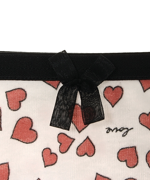 COOKIE fortune LOVE(クッキーフォーチュンラブ)の「ハート柄 スタンダードショーツ(ショーツ・レディース・クリーム/ホワイト/ブラック・MEDIUM/LARGE)」の8枚目の写真
