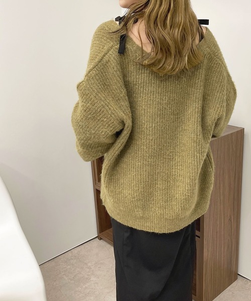 apres jour（アプレジュール）の「メランジモヘアライクカーディガン  