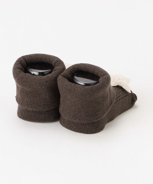 petit main（プティマイン）の「つま先星モチーフカップソックス（ベビーシューズ/ベビーソックス・キッズ・オフホワイト/チャコール/エメラルド・9-11cm/11-13cm）」の8枚目の写真