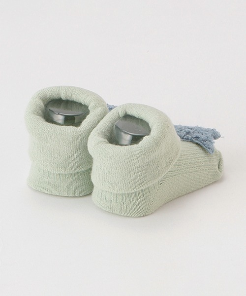 petit main（プティマイン）の「つま先星モチーフカップソックス（ベビーシューズ/ベビーソックス・キッズ・オフホワイト/チャコール/エメラルド・9-11cm/11-13cm）」の9枚目の写真
