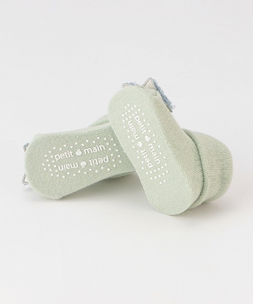 petit main（プティマイン）の「つま先星モチーフカップソックス（ベビーシューズ/ベビーソックス・キッズ・オフホワイト/チャコール/エメラルド・9-11cm/11-13cm）」の13枚目の写真