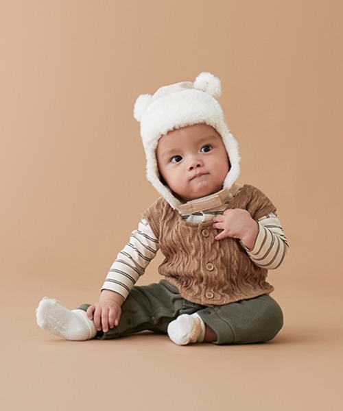 petit main（プティマイン）の「つま先星モチーフカップソックス（ベビーシューズ/ベビーソックス・キッズ・オフホワイト/チャコール/エメラルド・9-11cm/11-13cm）」の15枚目の写真