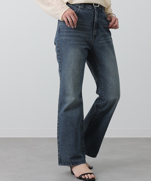 COLONY 2139（コロニートゥーワンスリーナイン）の「フレアデニムパンツ（デニムパンツ・レディース・ブラック/ブルー/ネイビー/サックスブルー/ダークブルー・SMALL/MEDIUM/LARGE）」の5枚目の写真