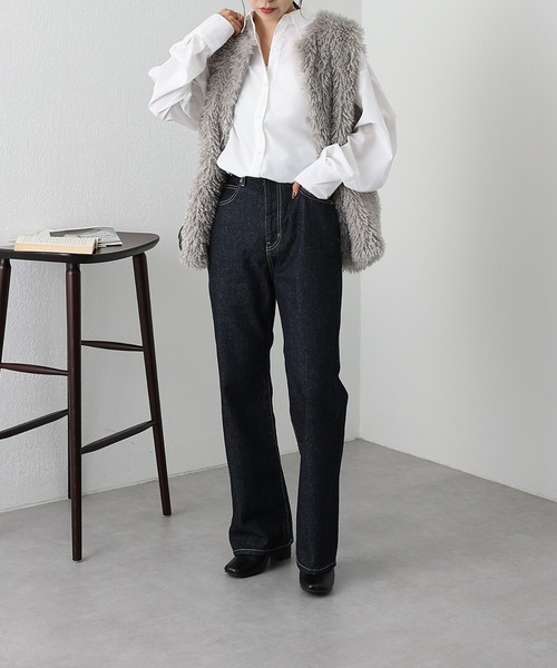 COLONY 2139（コロニートゥーワンスリーナイン）の「フレアデニムパンツ（デニムパンツ・レディース・ブラック/ブルー/ネイビー/サックスブルー/ダークブルー・SMALL/MEDIUM/LARGE）」の10枚目の写真